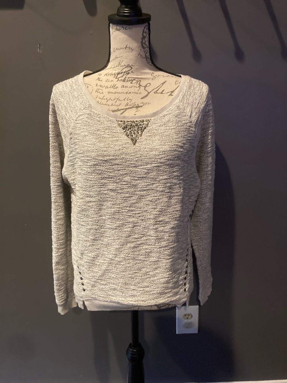 Lucky Lotus size medium cream with metallic thread and studs great condition
